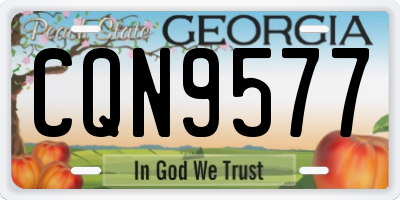 GA license plate CQN9577