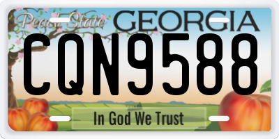 GA license plate CQN9588