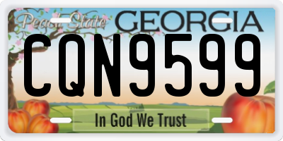 GA license plate CQN9599