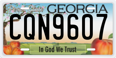 GA license plate CQN9607