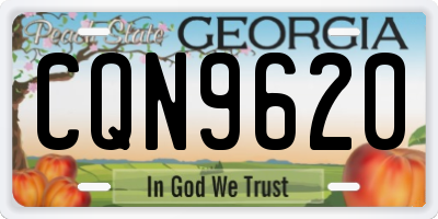 GA license plate CQN9620