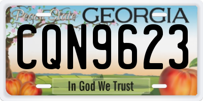 GA license plate CQN9623