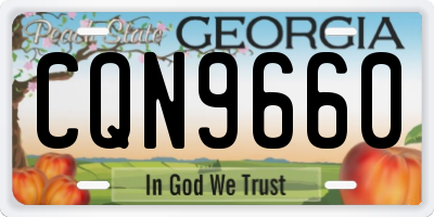 GA license plate CQN9660