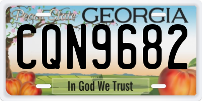 GA license plate CQN9682