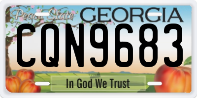 GA license plate CQN9683