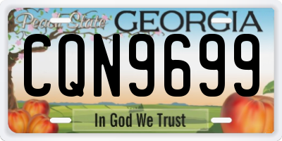 GA license plate CQN9699