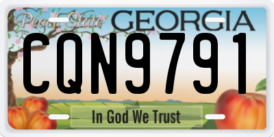 GA license plate CQN9791