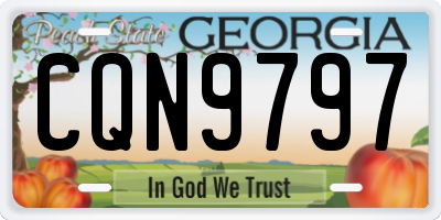 GA license plate CQN9797