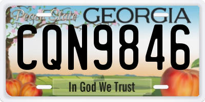 GA license plate CQN9846