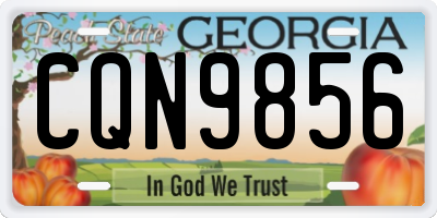 GA license plate CQN9856