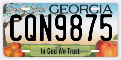 GA license plate CQN9875
