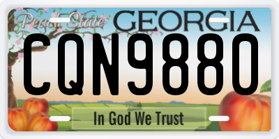 GA license plate CQN9880