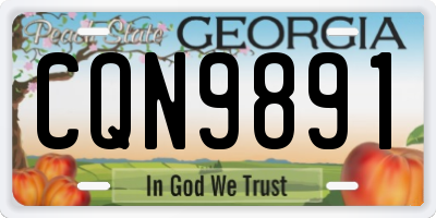 GA license plate CQN9891