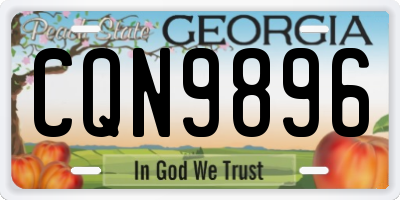 GA license plate CQN9896