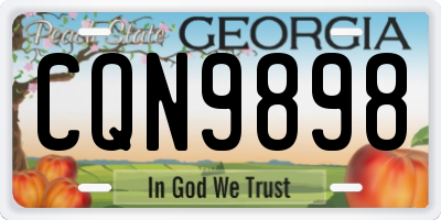 GA license plate CQN9898