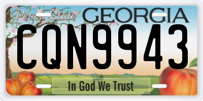 GA license plate CQN9943