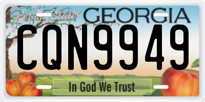 GA license plate CQN9949