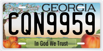 GA license plate CQN9959
