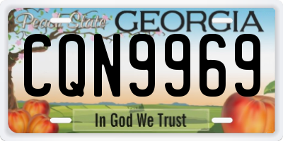 GA license plate CQN9969