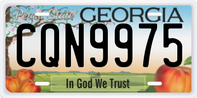 GA license plate CQN9975
