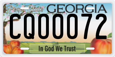 GA license plate CQO0072