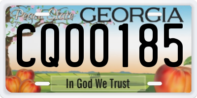 GA license plate CQO0185