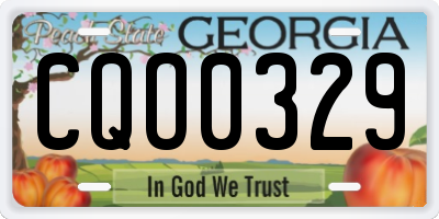 GA license plate CQO0329