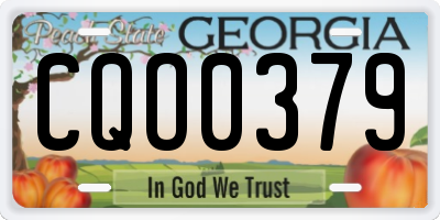 GA license plate CQO0379