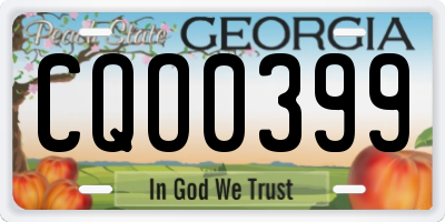 GA license plate CQO0399