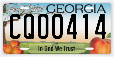 GA license plate CQO0414