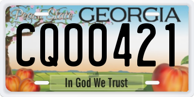 GA license plate CQO0421