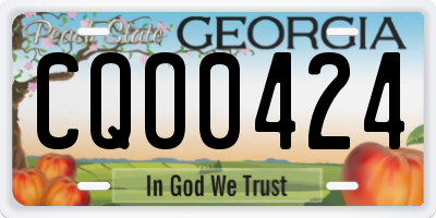 GA license plate CQO0424