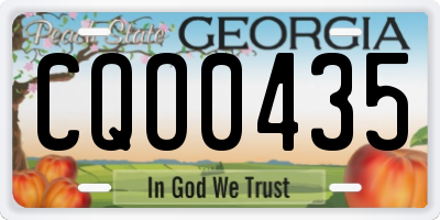 GA license plate CQO0435