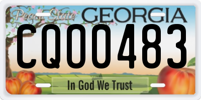 GA license plate CQO0483