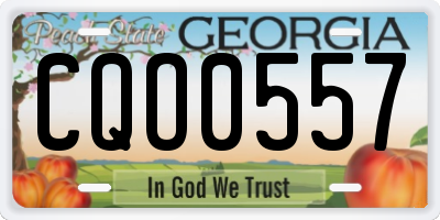 GA license plate CQO0557