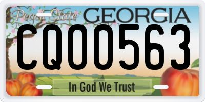 GA license plate CQO0563