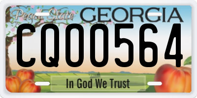 GA license plate CQO0564
