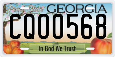 GA license plate CQO0568