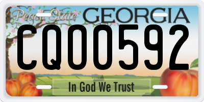 GA license plate CQO0592
