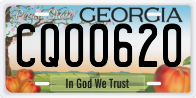 GA license plate CQO0620