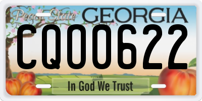 GA license plate CQO0622