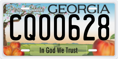 GA license plate CQO0628