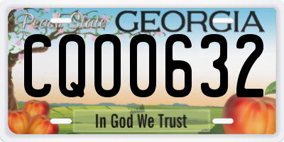 GA license plate CQO0632