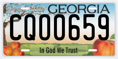 GA license plate CQO0659