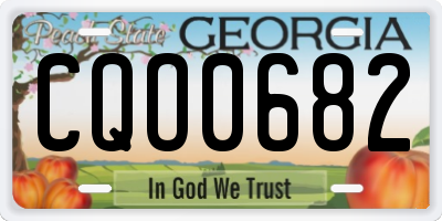 GA license plate CQO0682