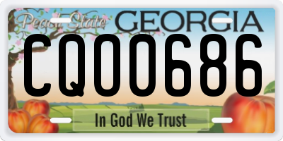 GA license plate CQO0686