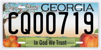 GA license plate CQO0719