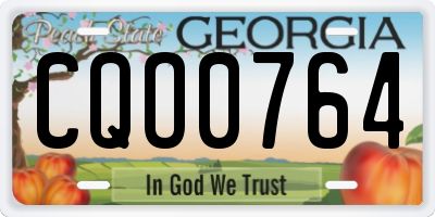 GA license plate CQO0764