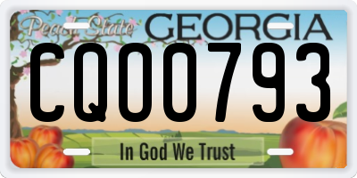 GA license plate CQO0793