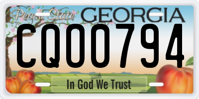 GA license plate CQO0794